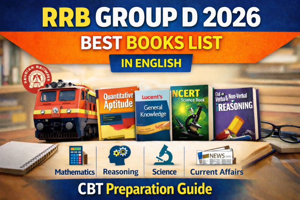 RRB Group D 2026 Best Books List in telugu for CBT Preparation